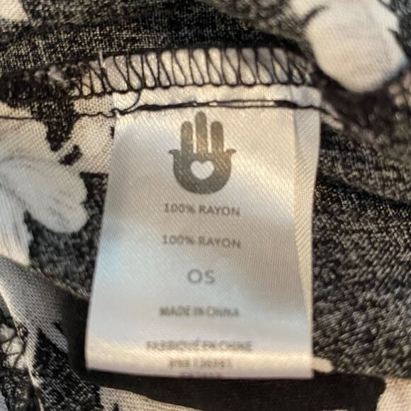 Spiritual Gangsta With Tie Front OS Black & White floral pattern - Picture 8 of 8